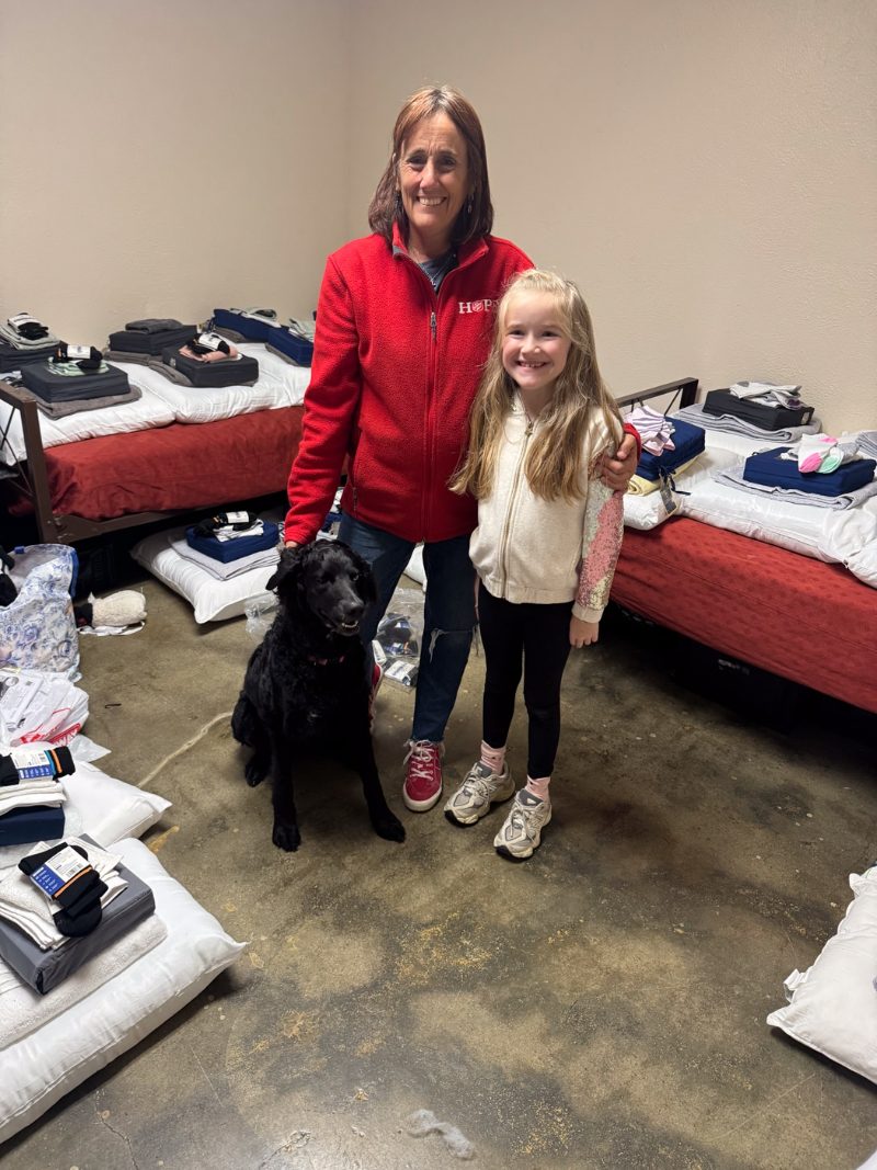 Bedding and household essentials delivered to a Mississippi family